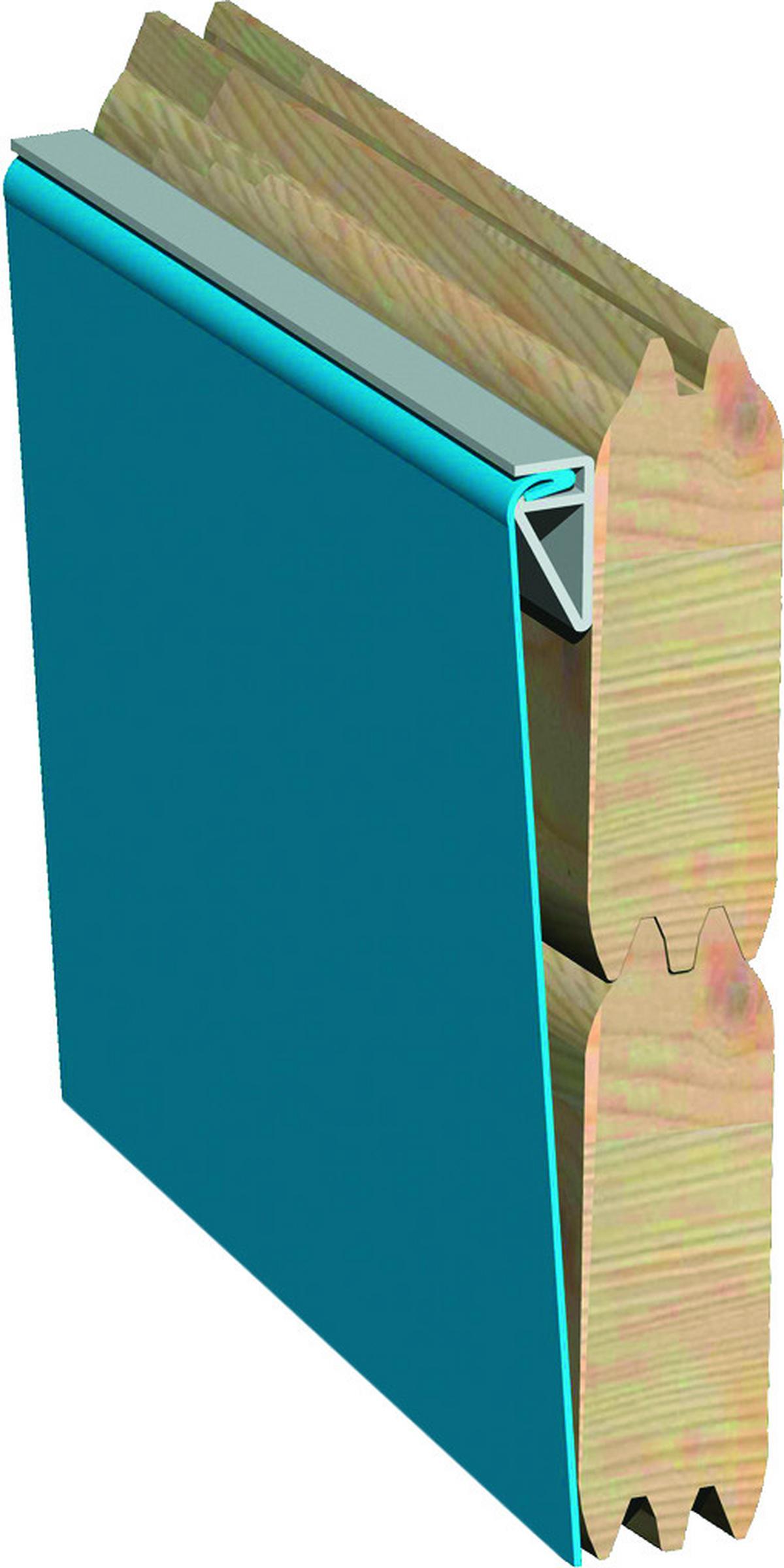 Schwimmbecken Achteckig Ibiza 2 mit Leiter Ø 470 cm - Blau/Naturfarben, Basics, Holz (470/124cm) - Karibu