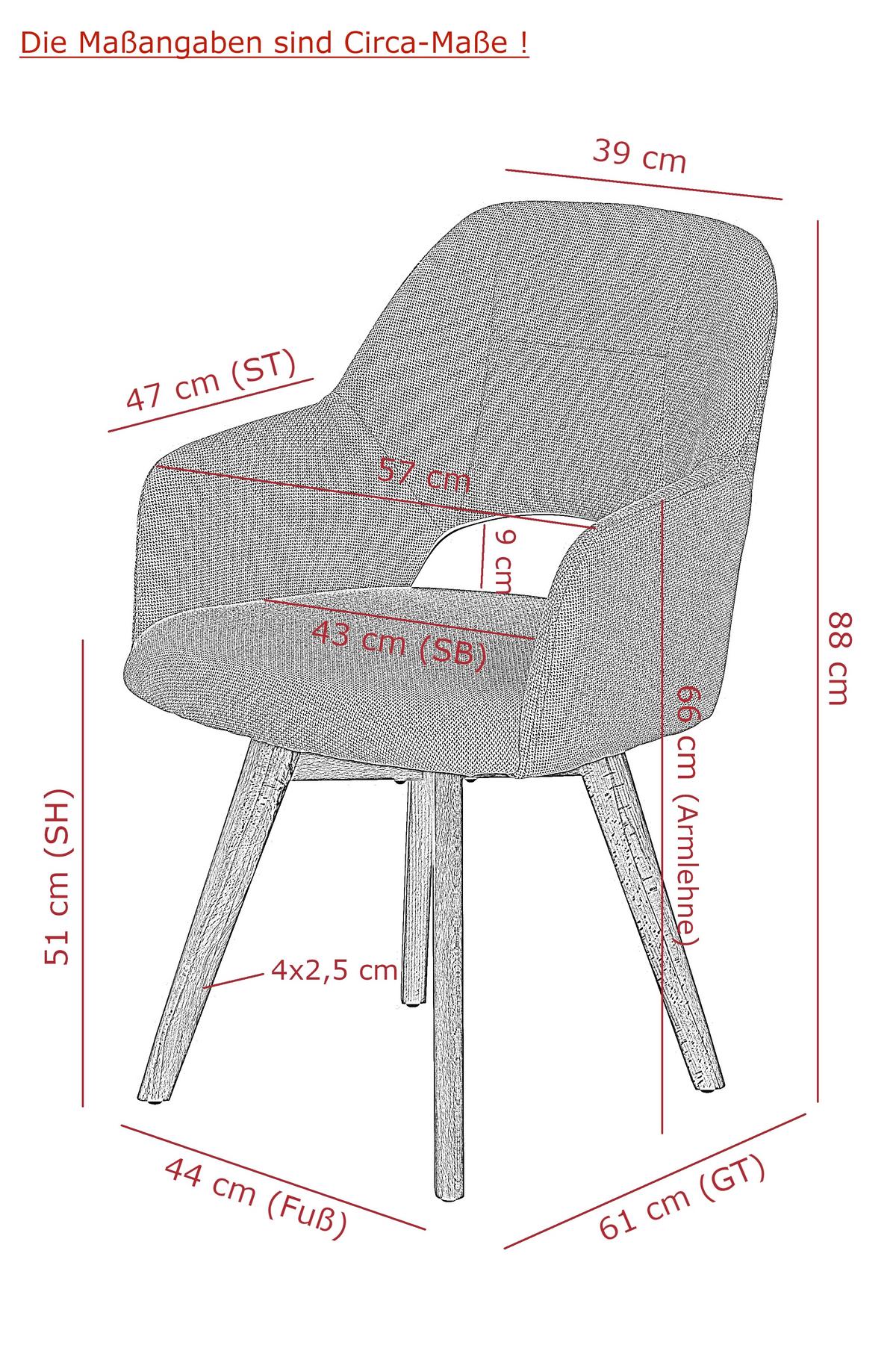 SESSELSET STADE S 2ER-SET - Beige/Buchefarben, MODERN, Holz/Textil (57/88/61cm) - P & B