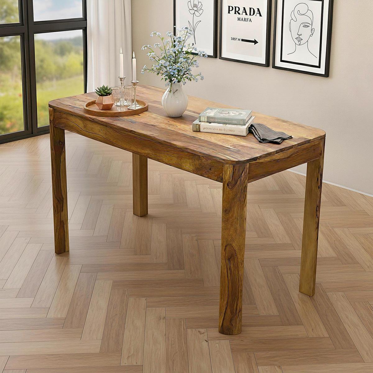 ESSTISCH Braun L: 120cm - Braun, Design, Holz (120/60/76cm) - MID.YOU