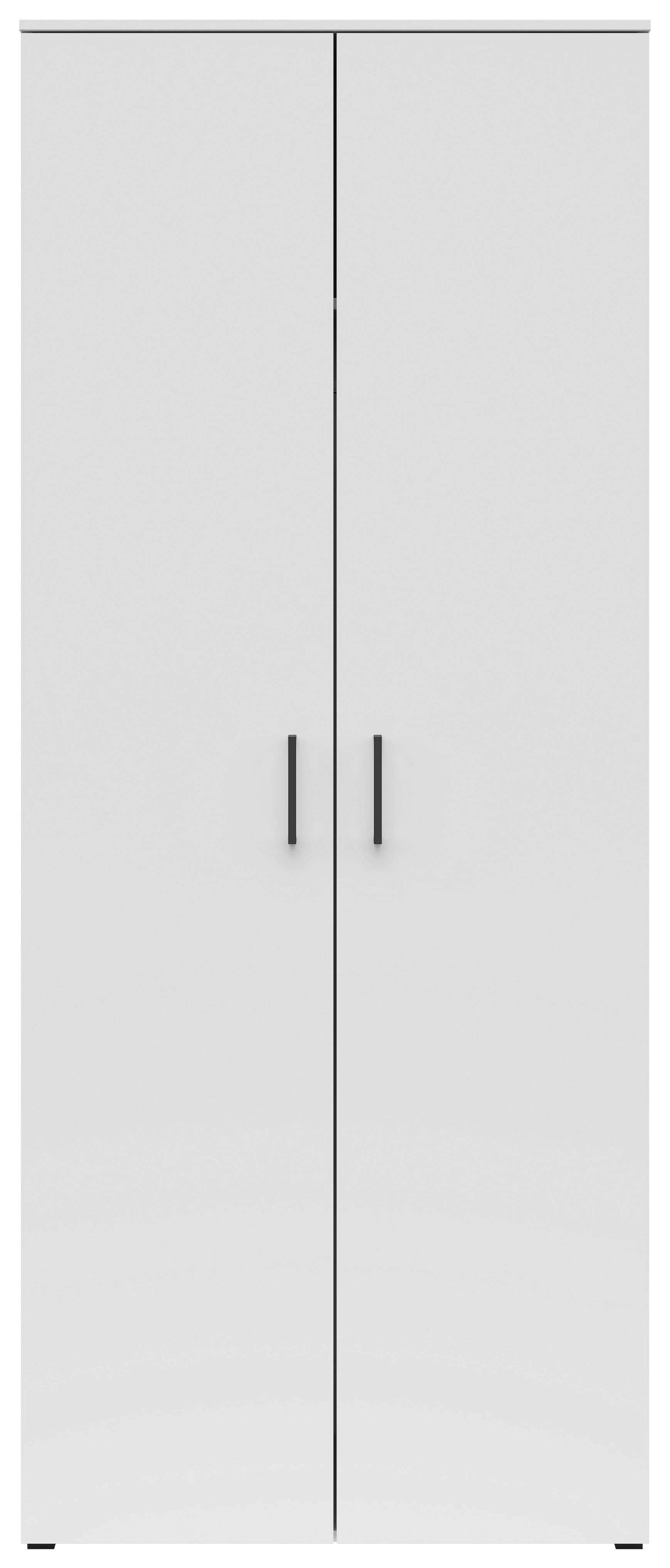 Skriňa CABINET - čierna/biela, Modern, kompozitné drevo/plast (80/195/52cm)