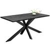 Esstisch Alex Graphitfarben, Schwarz - Schwarz/Graphitfarben, MODERN, Holzwerkstoff/Metall (160/90/78cm) - Livetastic