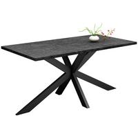 Esstisch Alex Graphitfarben, Schwarz - Schwarz/Graphitfarben, MODERN, Holzwerkstoff/Metall (160/90/78cm) - Livetastic