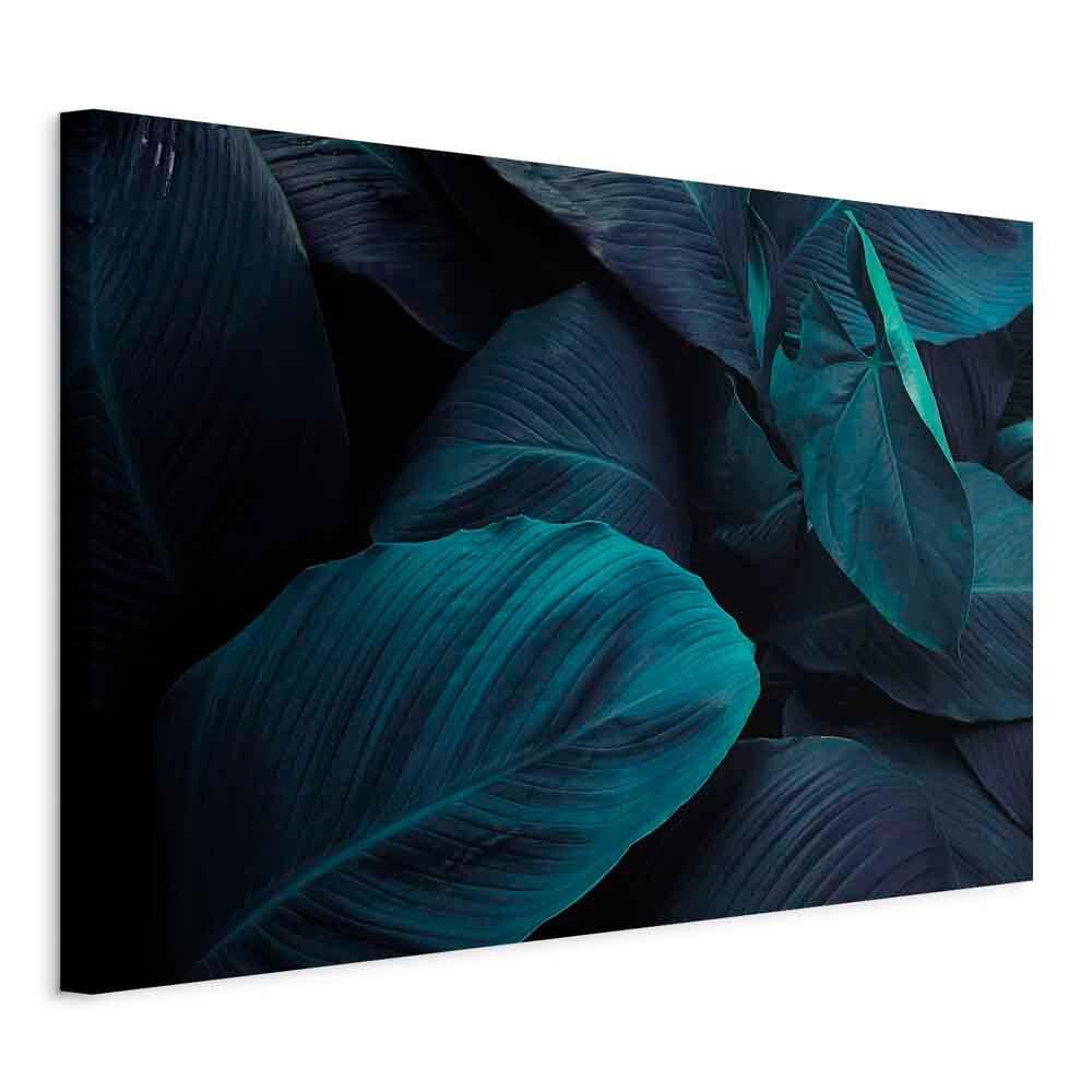 Leinwandbild Schwarz Dunkelgrün B: 60 cm - Dunkelgrün/Schwarz, Basics, Holzwerkstoff/Textil (60/40/1.2cm) - artgeist