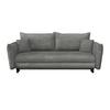 Schlafsofa Kairo Grau, Lf: ca. 190x150cm - Schwarz/Grau, ROMANTIK / LANDHAUS, Holz/Kunststoff (230/90/115cm) - James Wood