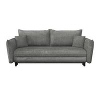 Schlafsofa Kairo Grau, Lf: ca. 190x150cm - Schwarz/Grau, ROMANTIK / LANDHAUS, Holz/Kunststoff (230/90/115cm) - James Wood