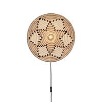 WANDLEUCHTE ANDROS - Naturfarben/Weiß, Basics, Naturmaterialien (45/6cm) - Good & Mojo