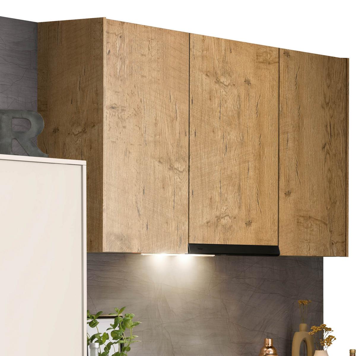 Eckküche Ip1200 Ohne Geräte 292x192 Cm Kiselgrau/eiche - Weiß, MODERN, Holzwerkstoff (292/192cm) - Impuls