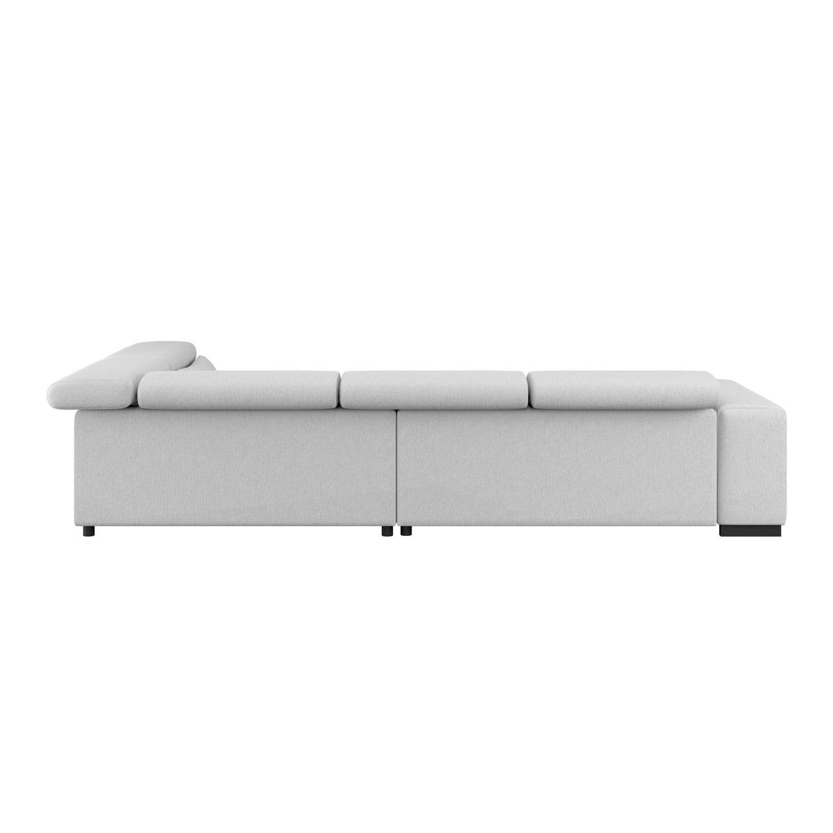Ecksofa Matera Hellgrau S: 311x226cm - Hellgrau/Schwarz, Trend, Textil (311/226cm)