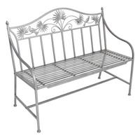 Gartenbank Eisen 2-sitzer Talin Silberfarben - Silberfarben, MODERN, Metall (111/84/52cm)