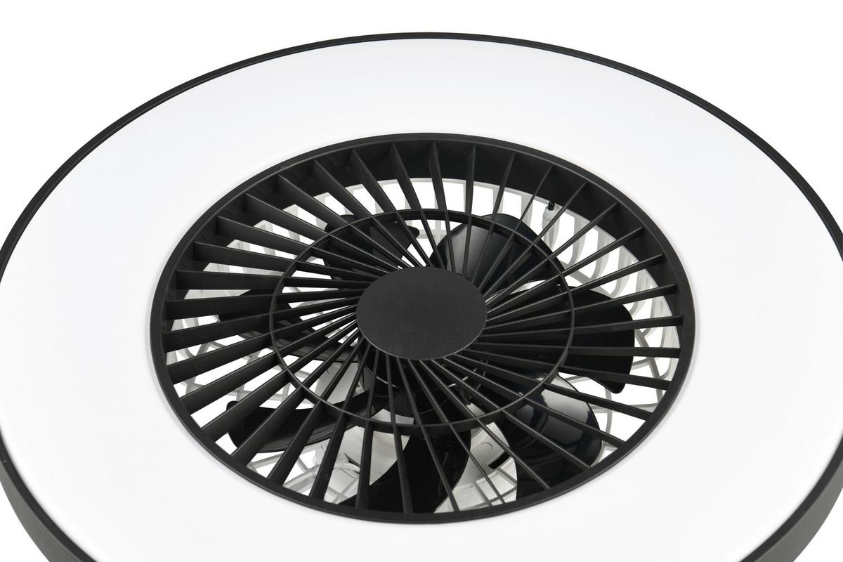 Deckenventilator Halmstad Schwarz D: 58 Cm - Schwarz, LIFESTYLE, Kunststoff (58,0/18,0cm)