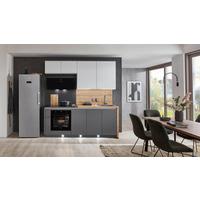 Küchenblock Toronto - Schieferfarben/Eichefarben, Design, Holzwerkstoff (220cm) - Vertico