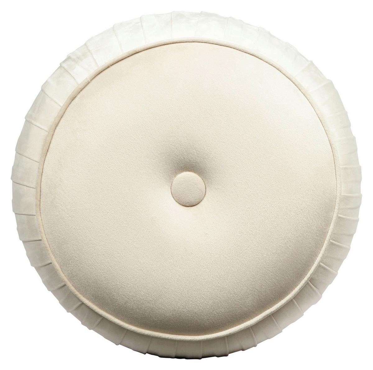 Hocker Lilje 100 Creme D: 43 cm - Goldfarben/Creme, Design, Textil (43/42cm) - Kayoom