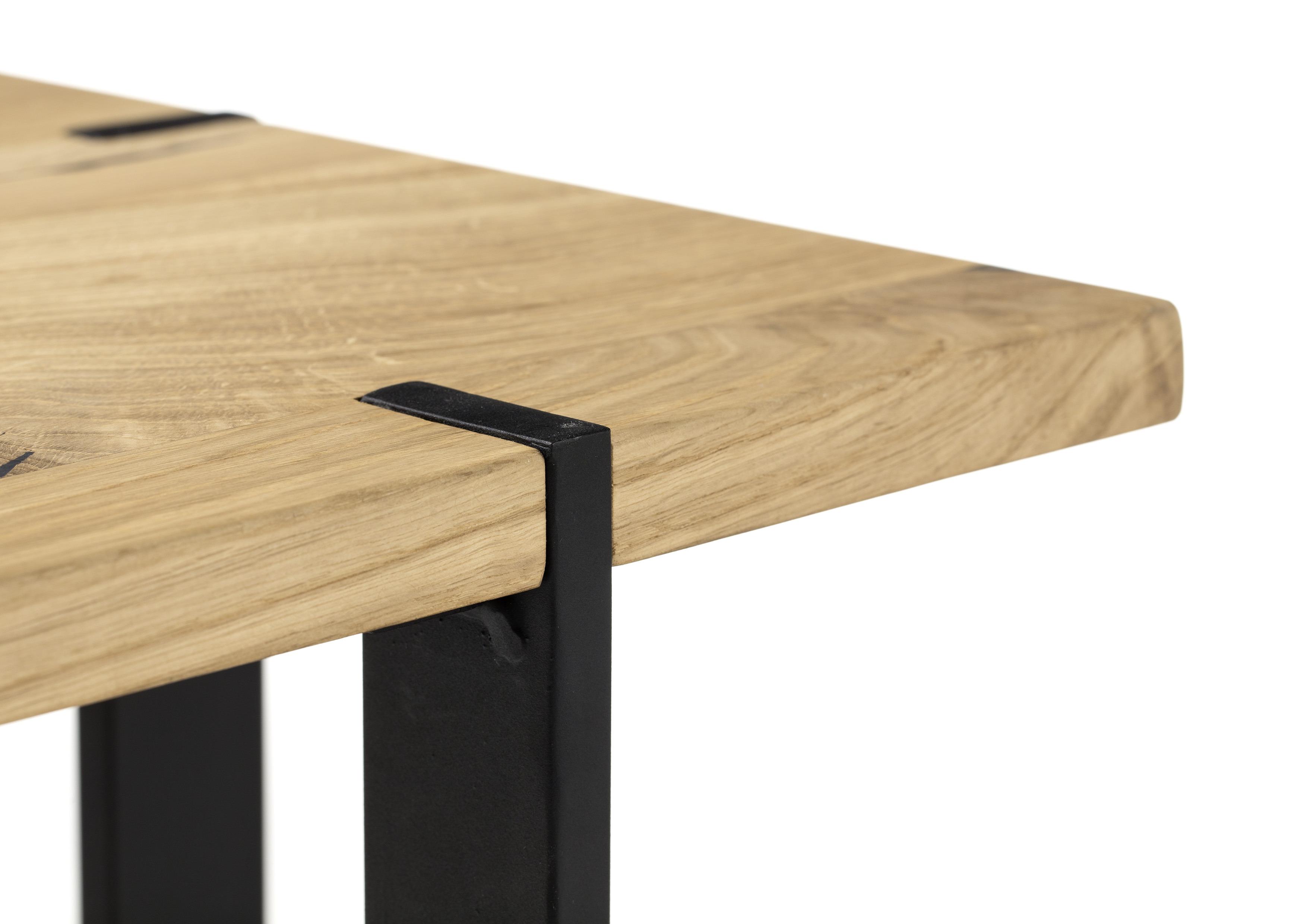 Couchtisch mit Holzplatte Tiago Mini, Eiche/Schwarz - Eichefarben/Schwarz, MODERN, Holz/Metall (45/45/50cm) - Livetastic