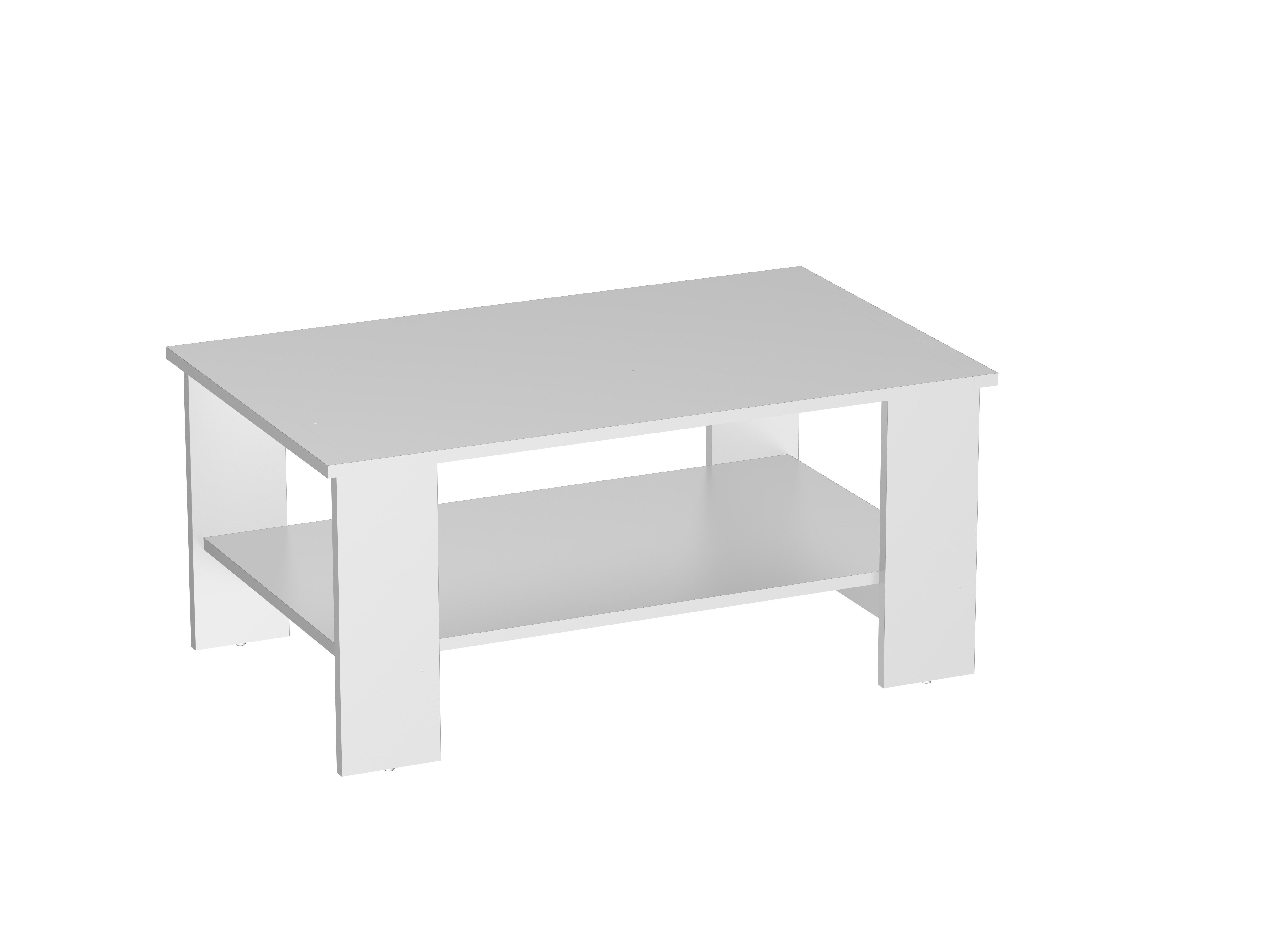 Konferenčný stolík Paolo biela *CENOVÝ TRHÁK* - biela, Konventionell, drevo/kompozitné drevo (90/41/55cm) - Based
