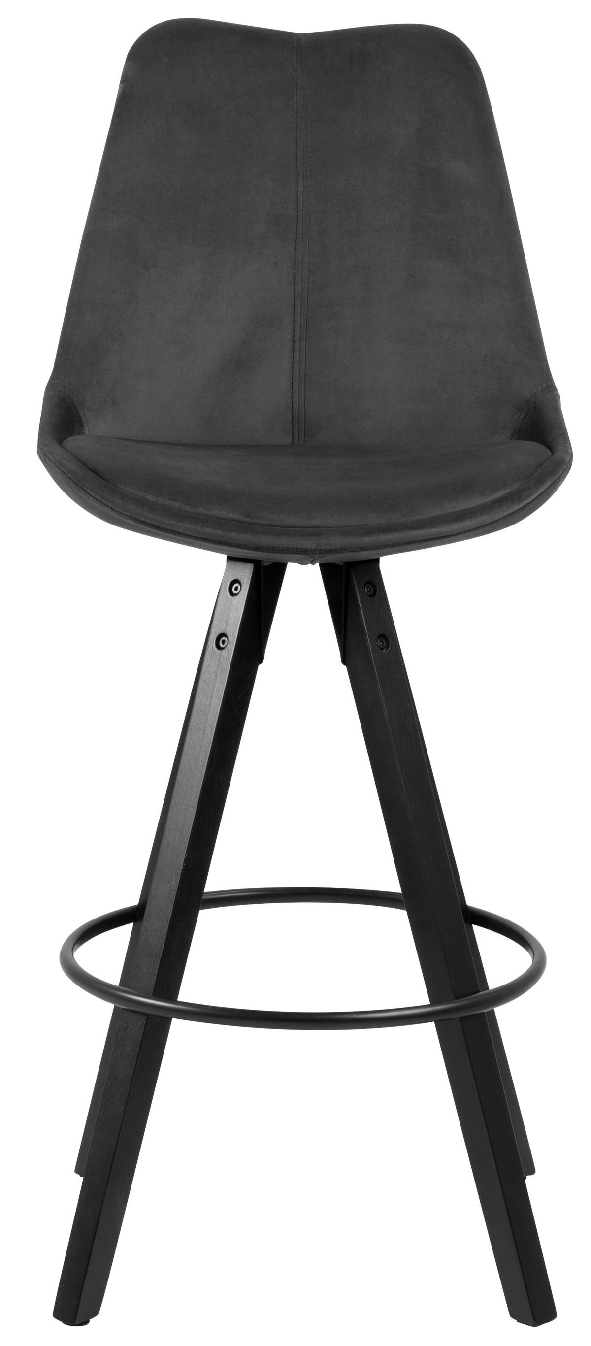 Barová židle DIMA tmavě šedá - černá/tmavě šedá, Design, kov/dřevo (48/112/56cm) - Carryhome