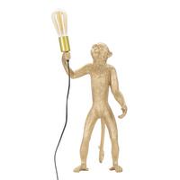 Tischleuchte Monkey Gold Goldfarben B: 20 cm - Goldfarben, Basics, Kunststoff (20/64/20cm)