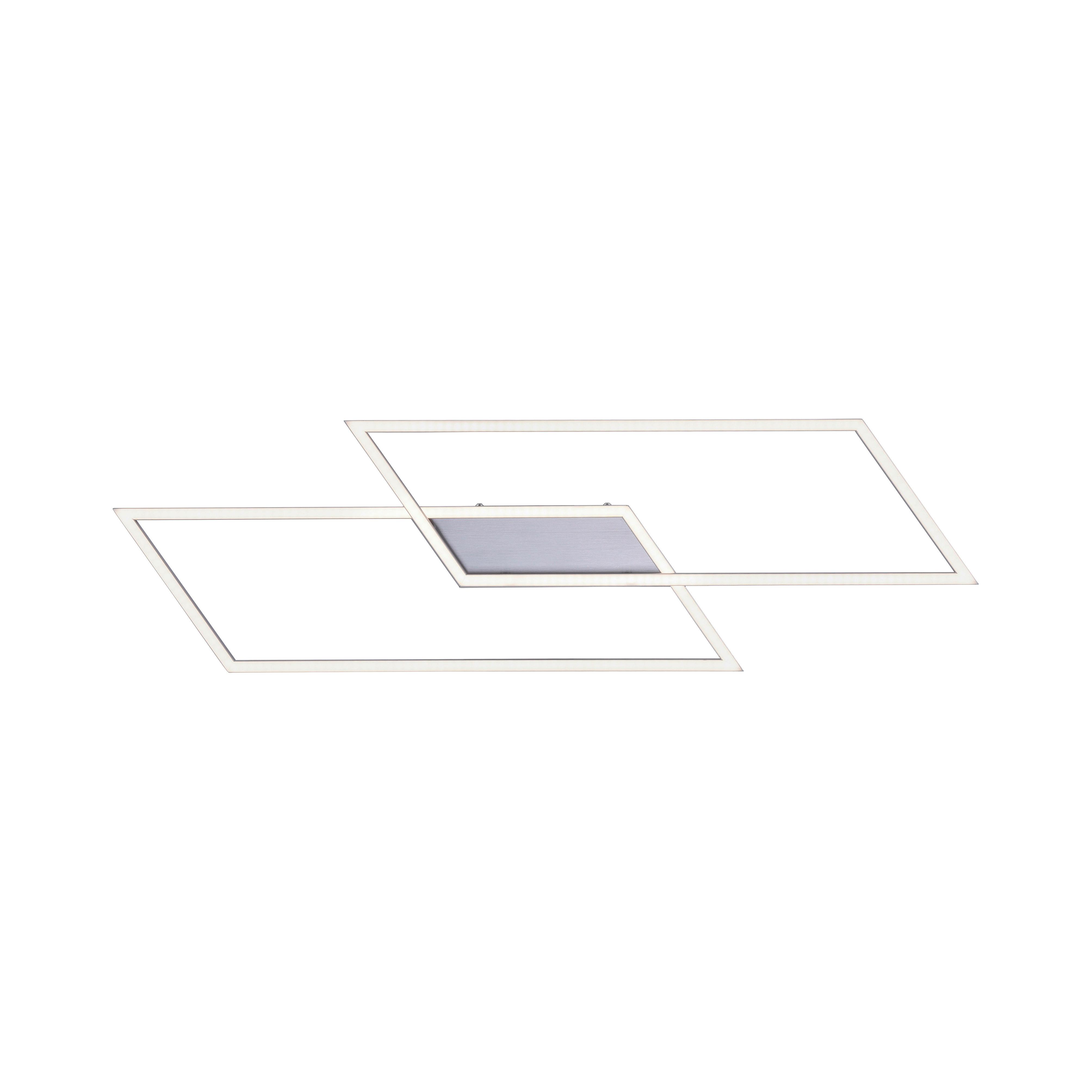 LED-Deckenleuchte Inigo L: 83,6 cm mit Memory-Funktion - Chromfarben/Nickelfarben, Design, Kunststoff/Metall (83,6/24,2/6,8cm) - Paul Neuhaus