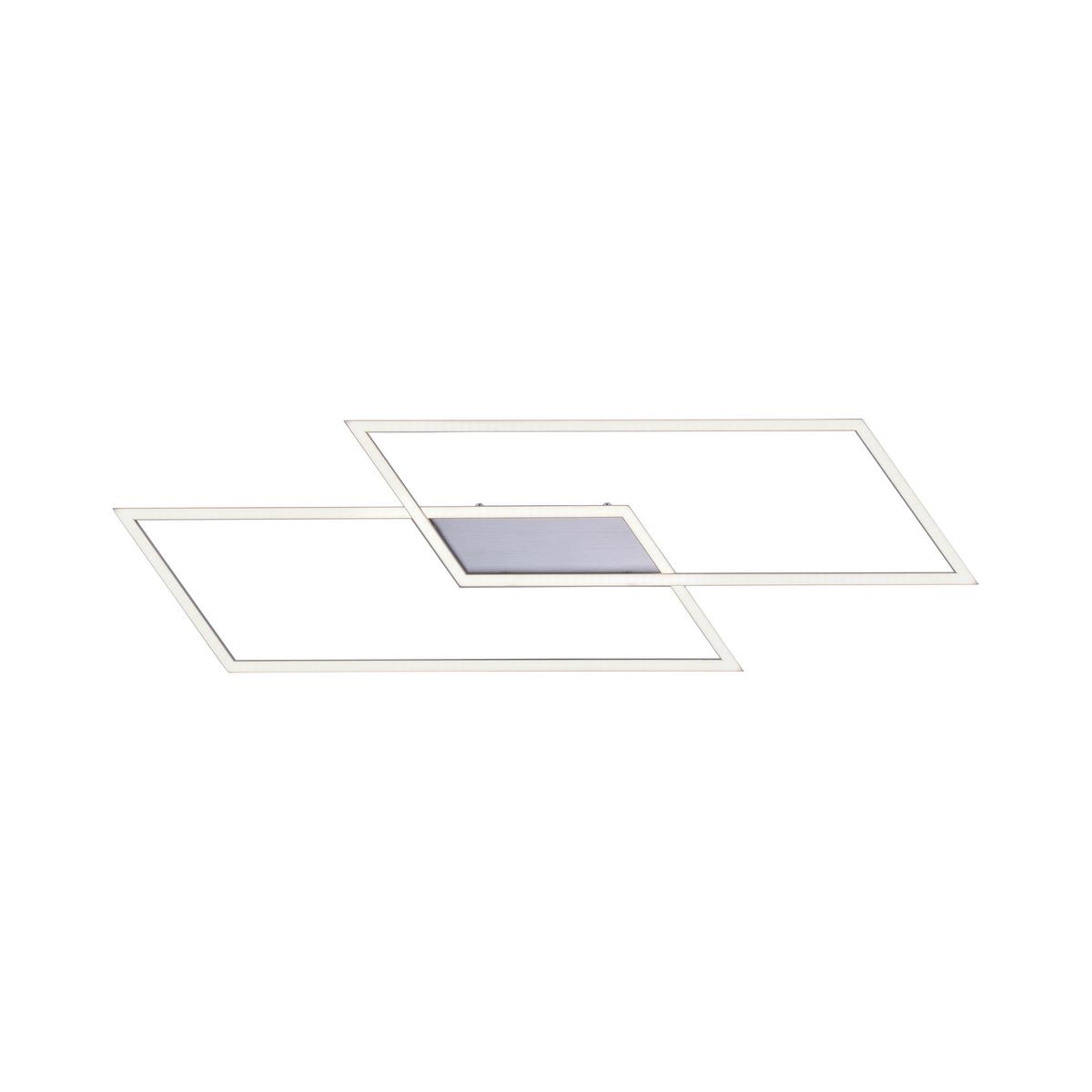 LED-Deckenleuchte Inigo L: 83,6 cm mit Memory-Funktion - Chromfarben/Nickelfarben, Design, Kunststoff/Metall (83,6/24,2/6,8cm) - Paul Neuhaus