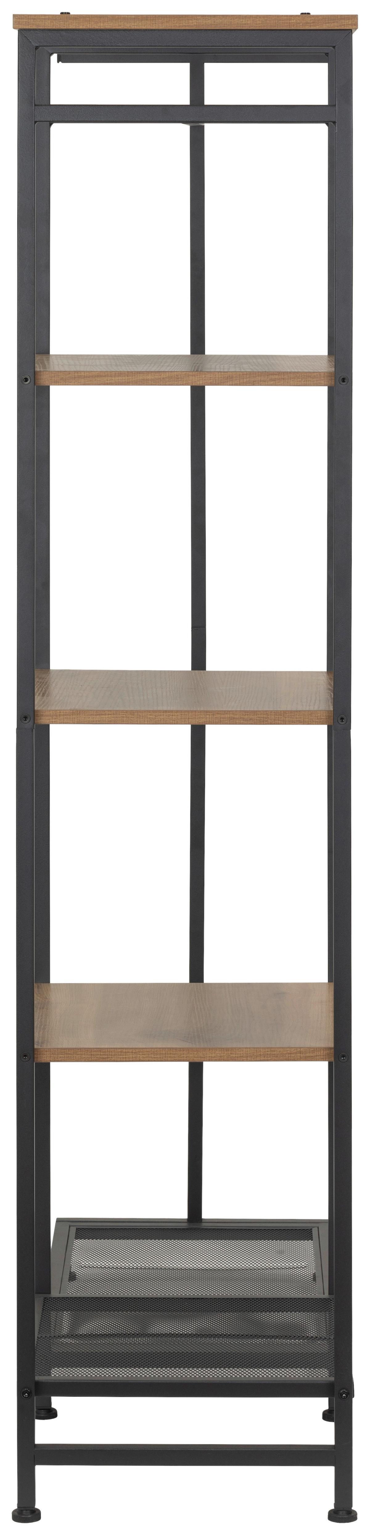 GARDEROBENSTÄNDER Naturfarben/Schwarz B: 100cm - Schwarz/Naturfarben, MODERN, Holzwerkstoff/Metall (100/165/36cm) - P & B
