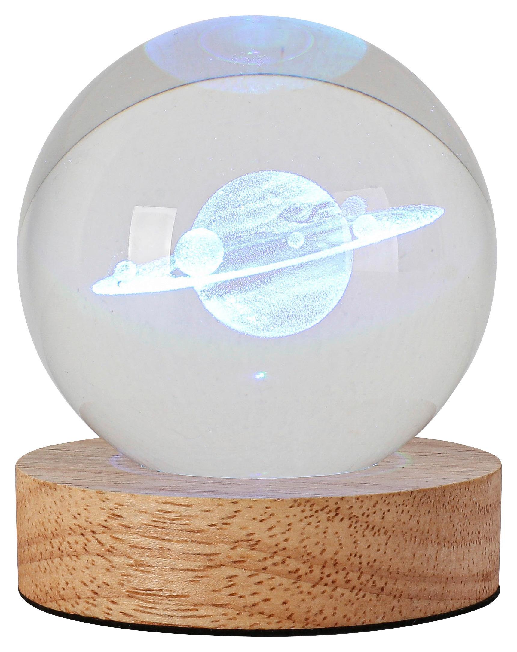 DEKORAČNÉ LED SVIETIDLO MONI - priehľadné/prírodná farba, Romantik / Landhaus, kompozitné drevo/plast (8/9,5cm) - Mömax