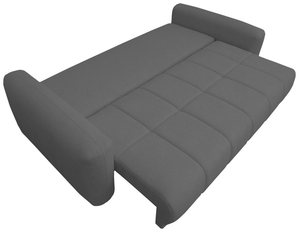 Schlafsofa Supra, Grau B: 245 Cm - Schwarz/Grau, Design, Holz/Textil (245/90/117cm) - MID.YOU