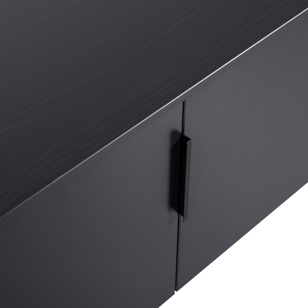 LOWBOARD Gunnar Schwarz B: 200cm - Schwarz, Design, Holz (200/56/44cm) - Livetastic
