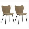 Stuhl-Set Caen Taupe B: 50 cm - Taupe/Schwarz, MODERN, Textil/Metall (50/88,5/42cm) - MID.YOU