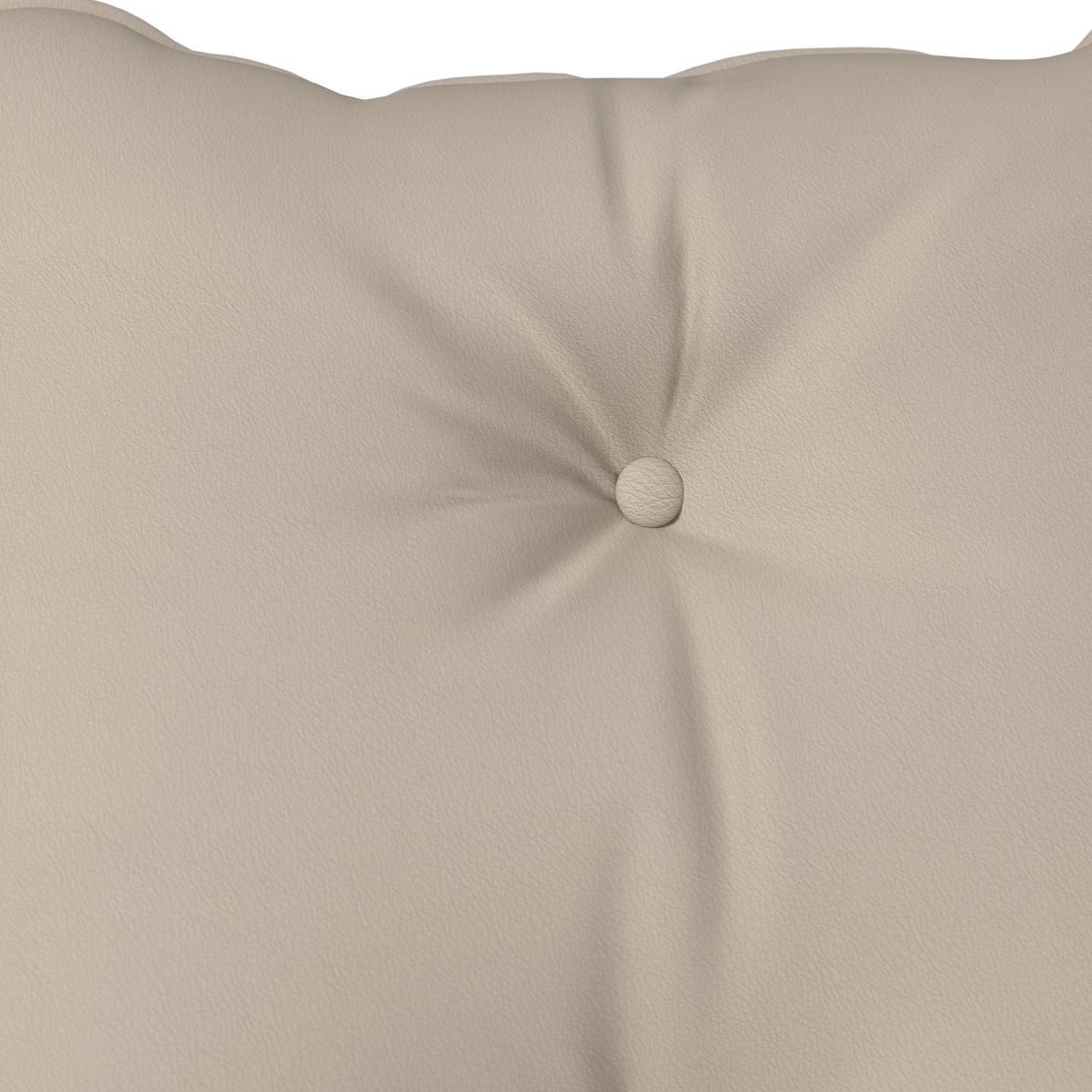 Relaxační křeslo ANDREA, béžová, s taburetem - černá/béžová, Moderní, kov/dřevo (82/105/80cm) - Bessagi Home