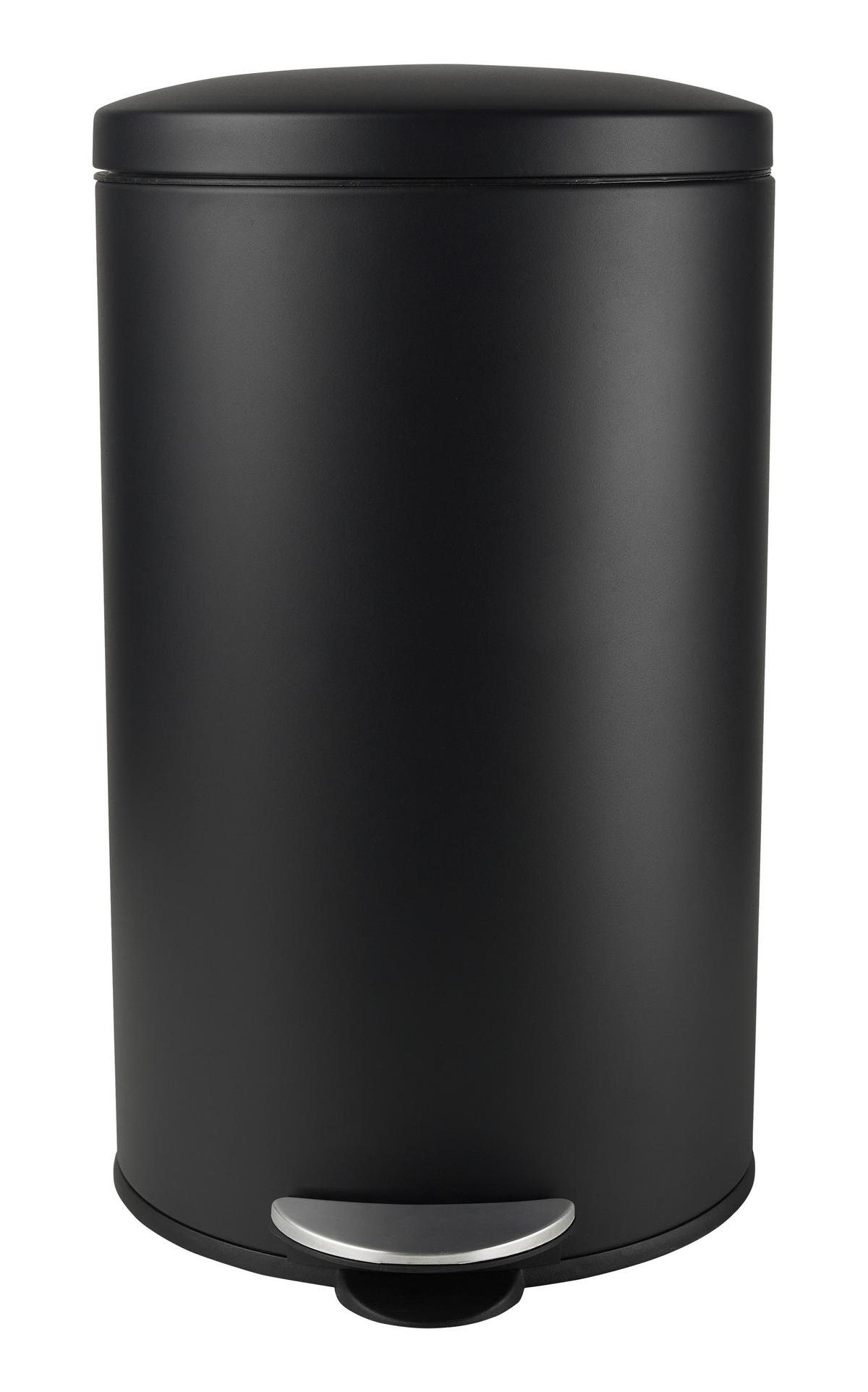 Nášľapný kôš James, 20 l - čierna, Konventionell, kov/plast (29/47,5cm) - Modern Living