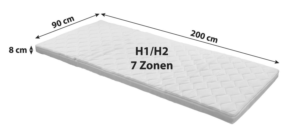 Topper Sigma 90x200cm Gel-Feel-Schaum - Weiß, Textil (90/200cm) - Primatex
