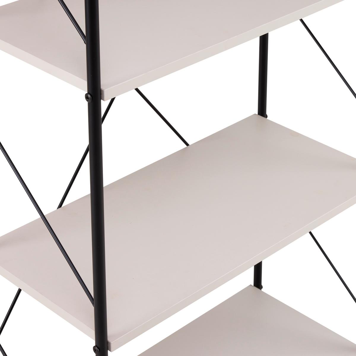 REGÁL TOM -EXKLUSIV- - čierna/kašmírová, Modern, kov/kompozitné drevo (63.2/125/30cm) - Mömax