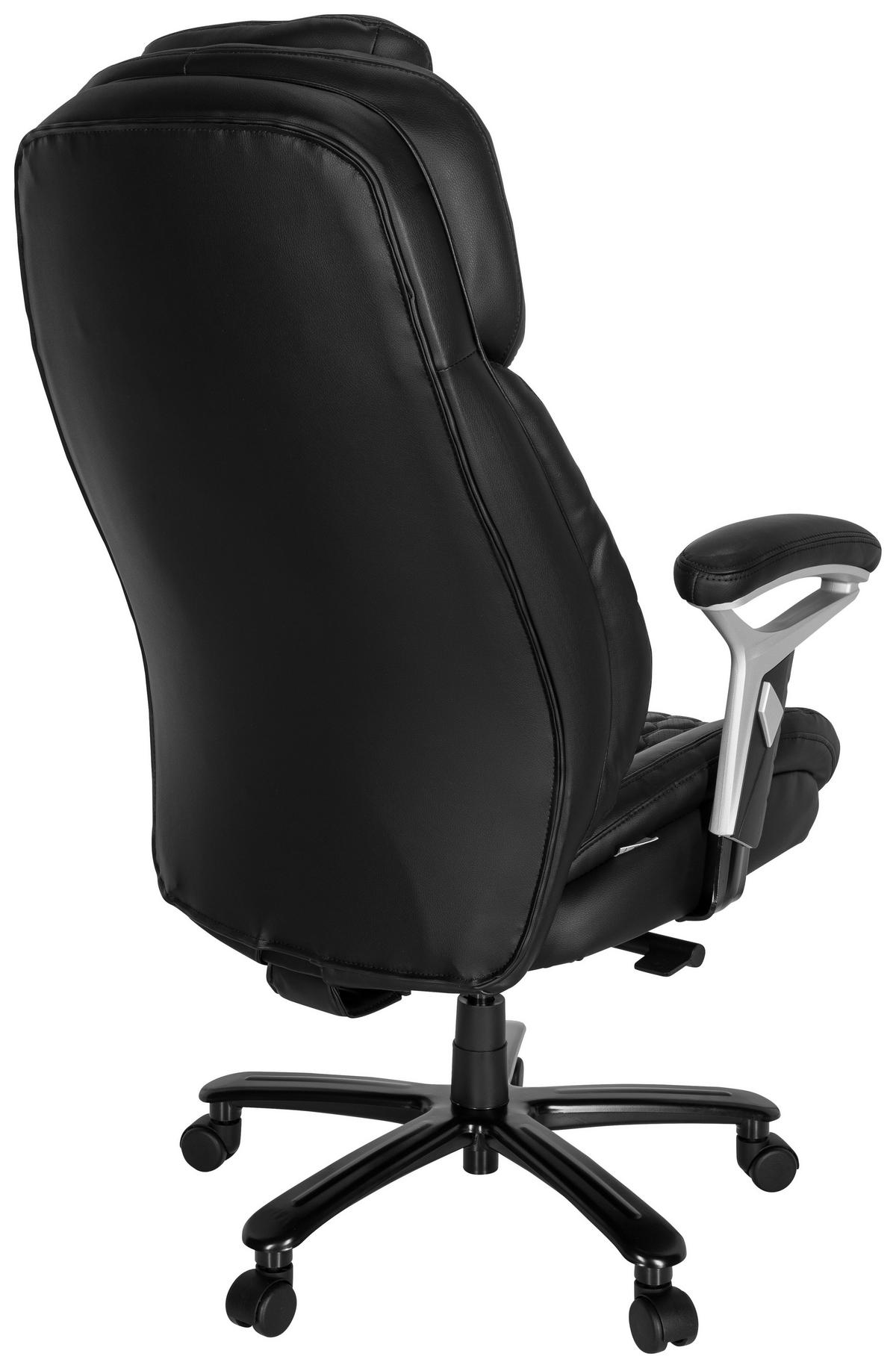 Chefsessel Xxl Pullmann I Schwarz - Schwarz, MODERN, Leder/Kunststoff (73/138/85cm) - MID.YOU