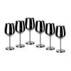 Weinglas Echtwerk 6er-Set Je ca. 500 ml - Silberfarben, Trend, Metall - Echtwerk