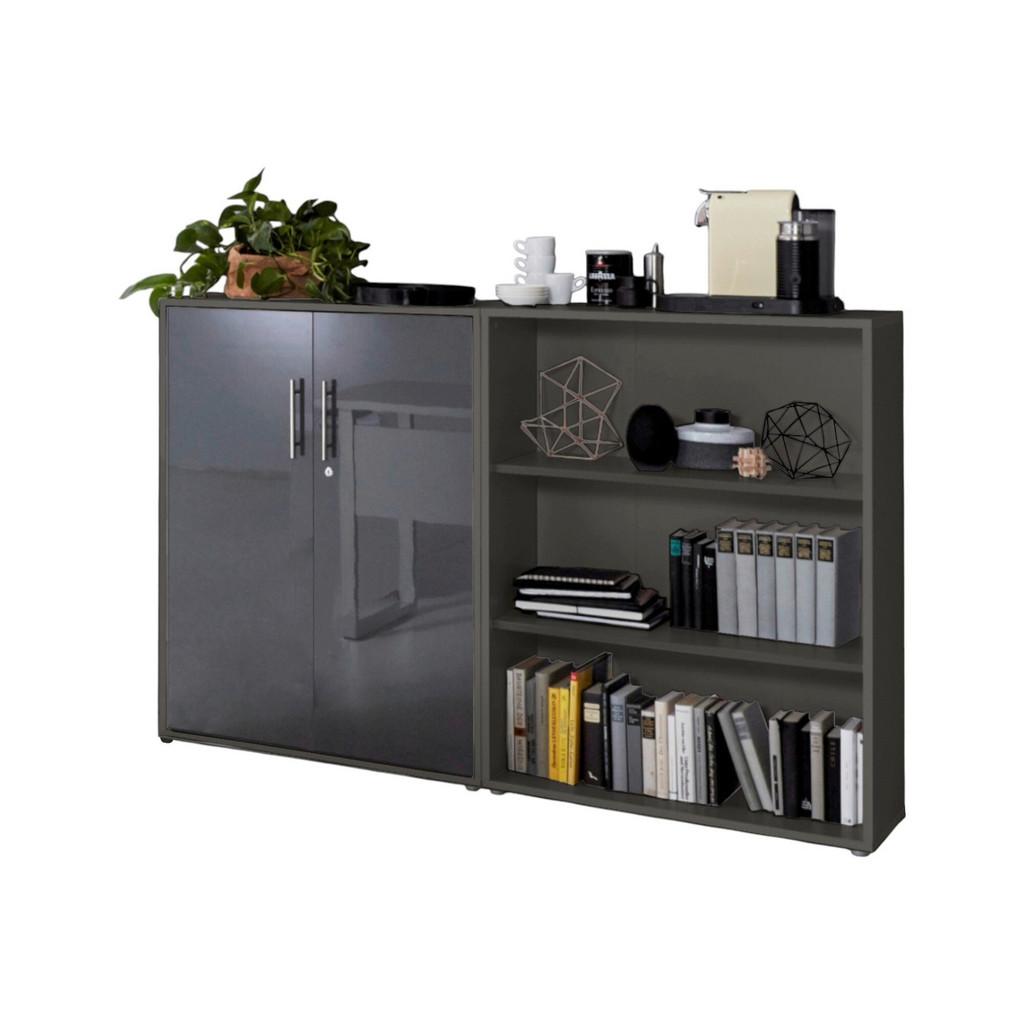 AKTENSCHRANK OFFICE EDITION-SW SET 1 NIEDR.