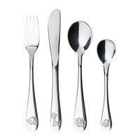 Besteckset Zoo 4-teilig Edelstahlfarben B: 15,2 Cm - Edelstahlfarben, Basics, Metall (21,60/15,20/2,40cm) - Kelomat