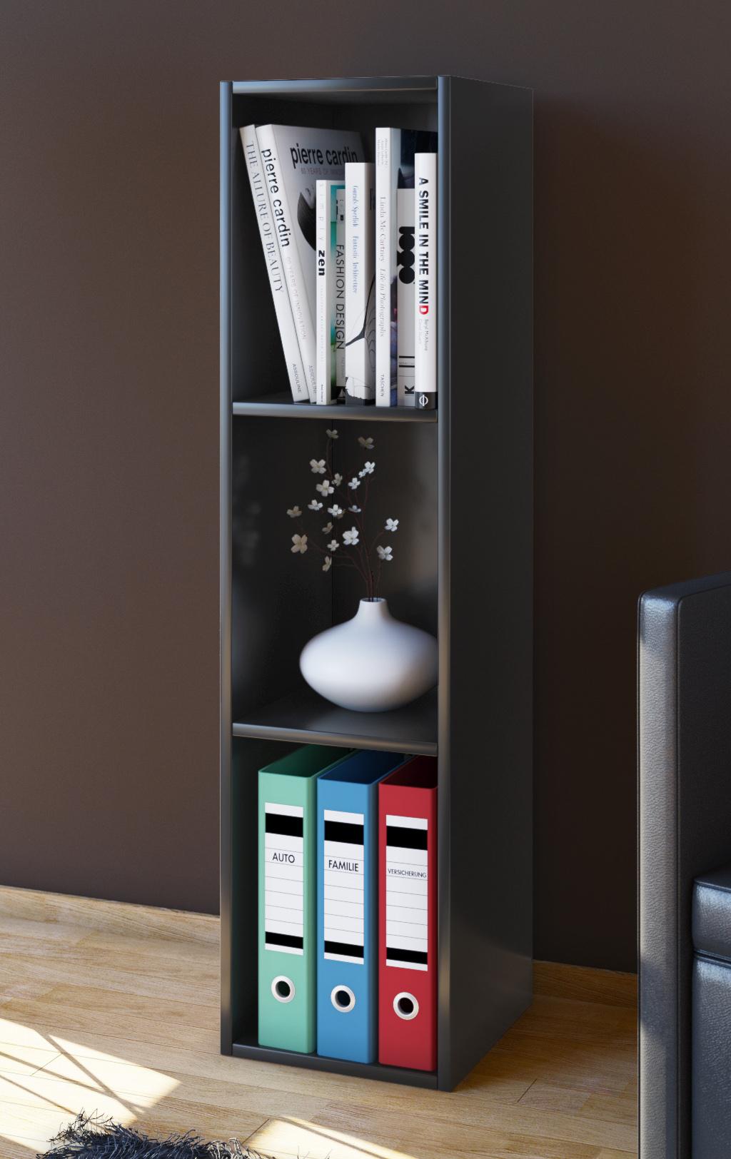 DVR-Regal mit drei Fächern