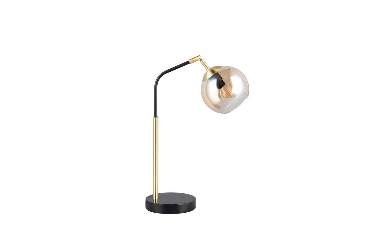 Tischleuchte 516900180 Paxton - Goldfarben/Bernsteinfarben, Design, Glas/Metall (28/15/45cm) - Trio Leuchten