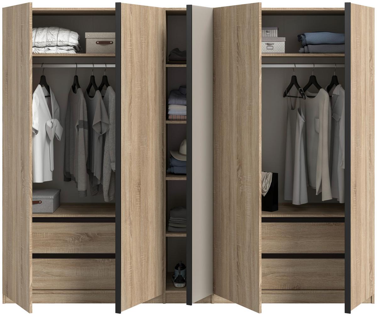 Drehtürenschrank Oakland Sonoma Eiche/Kashmir B: 230 cm - Kaschmir/Sonoma Eiche, MODERN, Holzwerkstoff (230/183/53cm) - MID.YOU