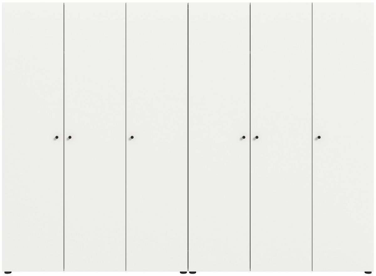 Drehtürenschrank Darwin, Weiß B: 240 Cm - Weiß, MODERN, Holzwerkstoff (240/176/51cm) - MID.YOU