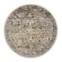 Webteppich Grau/Goldfarben Toulon Rund Ø 160 cm - Goldfarben/Grau, LIFESTYLE, Textil (160cm) - Dieter Knoll