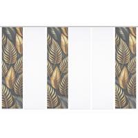 Flächenvorhang Zedric 6er Set - Anthrazit/Goldfarben, Natur, Textil (60/245cm)