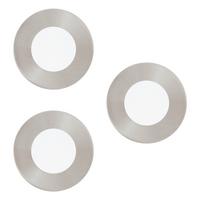 Led-spot Set Fueva Connect Mit Farbwechsler Ø 8,5 Cm, 3--Teilig. - Weiß/Nickelfarben, KONVENTIONELL, Kunststoff/Metall (8,5/3cm) - Eglo