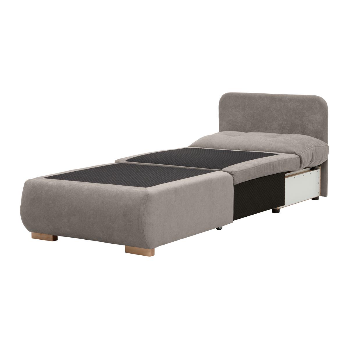 Rozkládací křeslo MODENA, cappuccino - černá/cappuccino, textil/plast (89/88/90cm) - Based