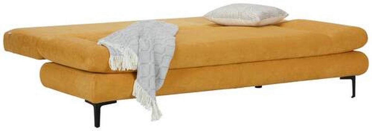 ROZKLÁDACÍ POHOVKA LEMON - černá/žlutá, Moderní, textil (191/42-76/86cm)