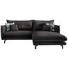 Ecksofa Lava Anthrazit S: 255/180 cm - Türkis/Anthrazit, MODERN, Textil (255/180cm) - Livetastic