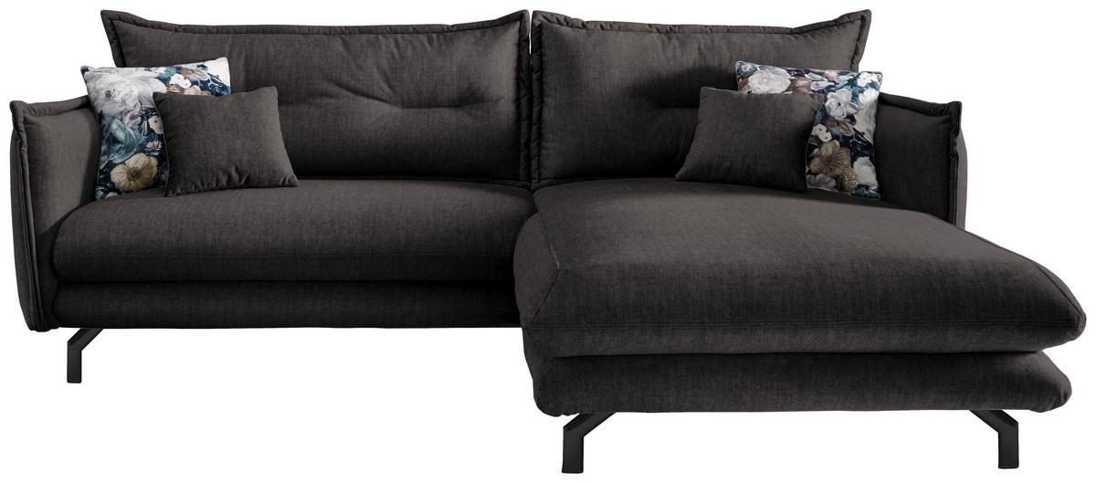 Ecksofa Lava Anthrazit S: 255/180 cm - Türkis/Anthrazit, MODERN, Textil (255/180cm) - Livetastic