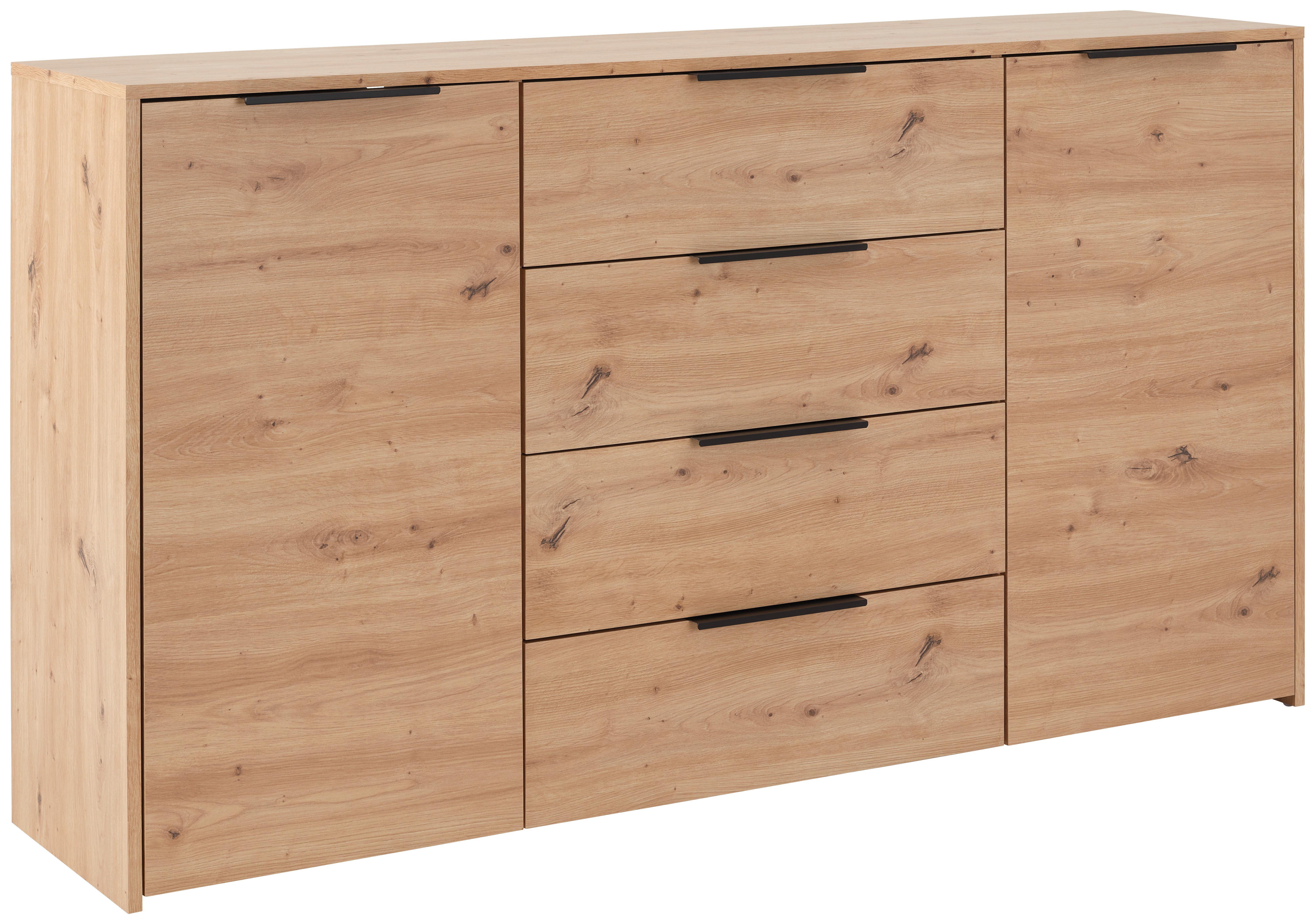 Kommode 161cm Sion 2 Eiche Artisan - Eiche Artisan, MODERN, Holzwerkstoff (161/93,4/38cm)