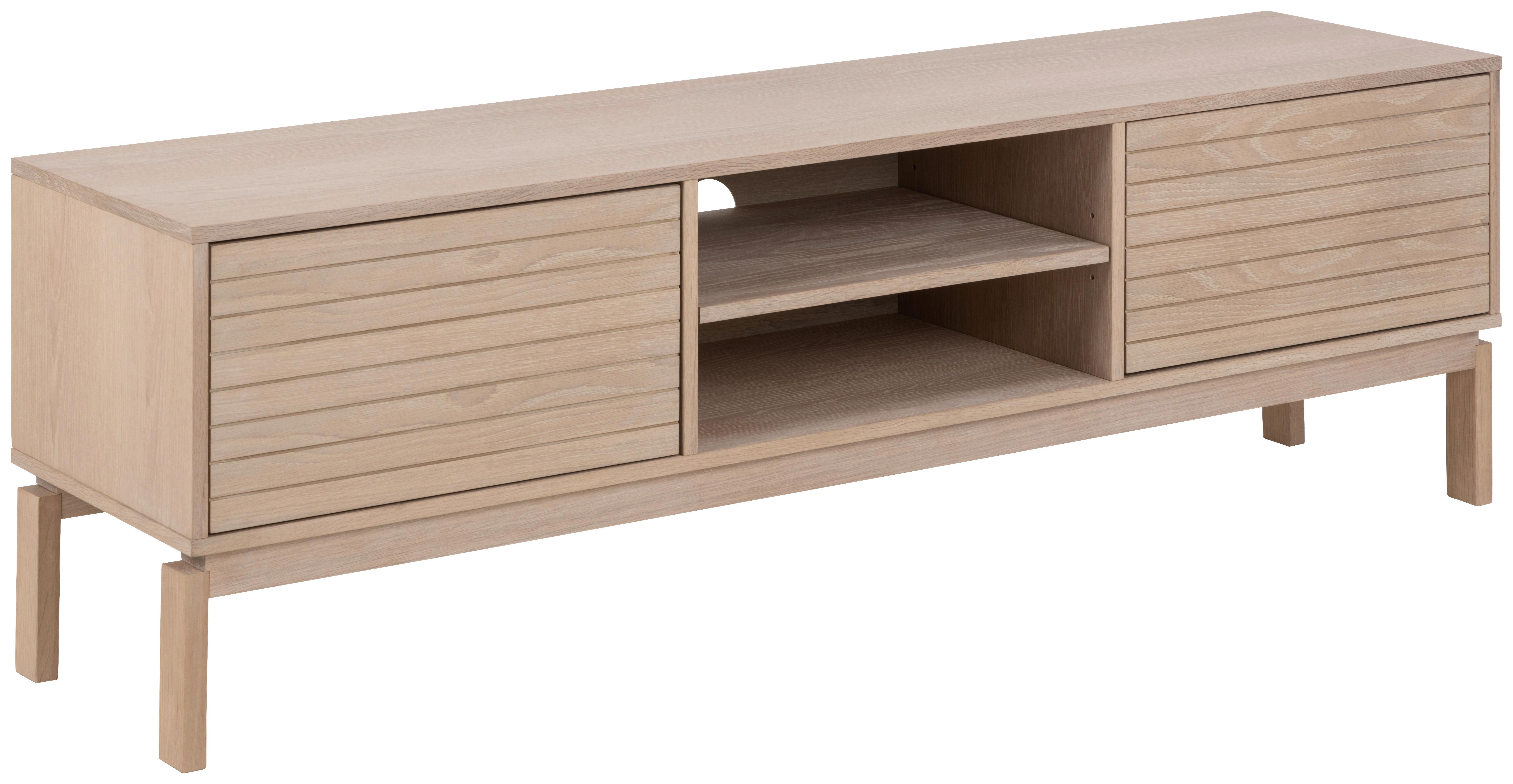 Nízka komoda LINLEY dyha - bílá/barvy dubu, Design, dřevo/kompozitní dřevo (160/50/40cm) - Livetastic