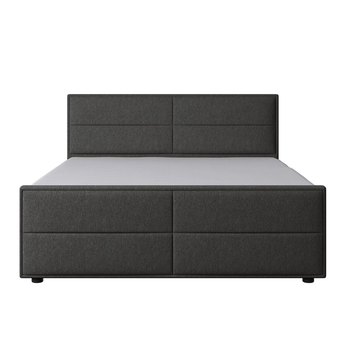 Boxspringbett Palermo 180x200 cm Anthrazit - Anthrazit, MODERN, Holz/Kunststoff (180/200cm) - MID.YOU
