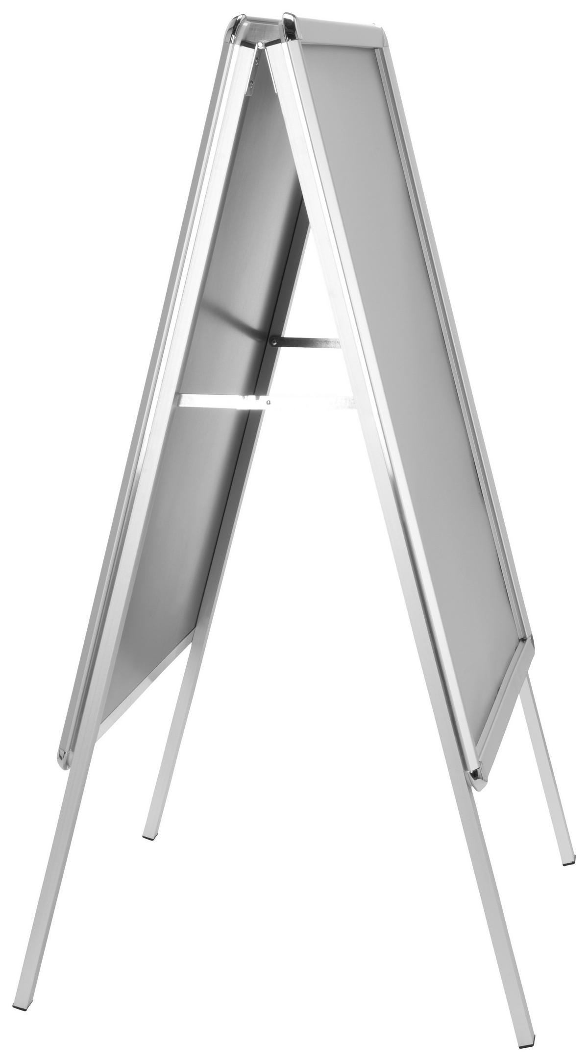 Plakatständer Agenda Ii - Silberfarben, Basics, Metall (62,5/115,5/61cm) - MID.YOU